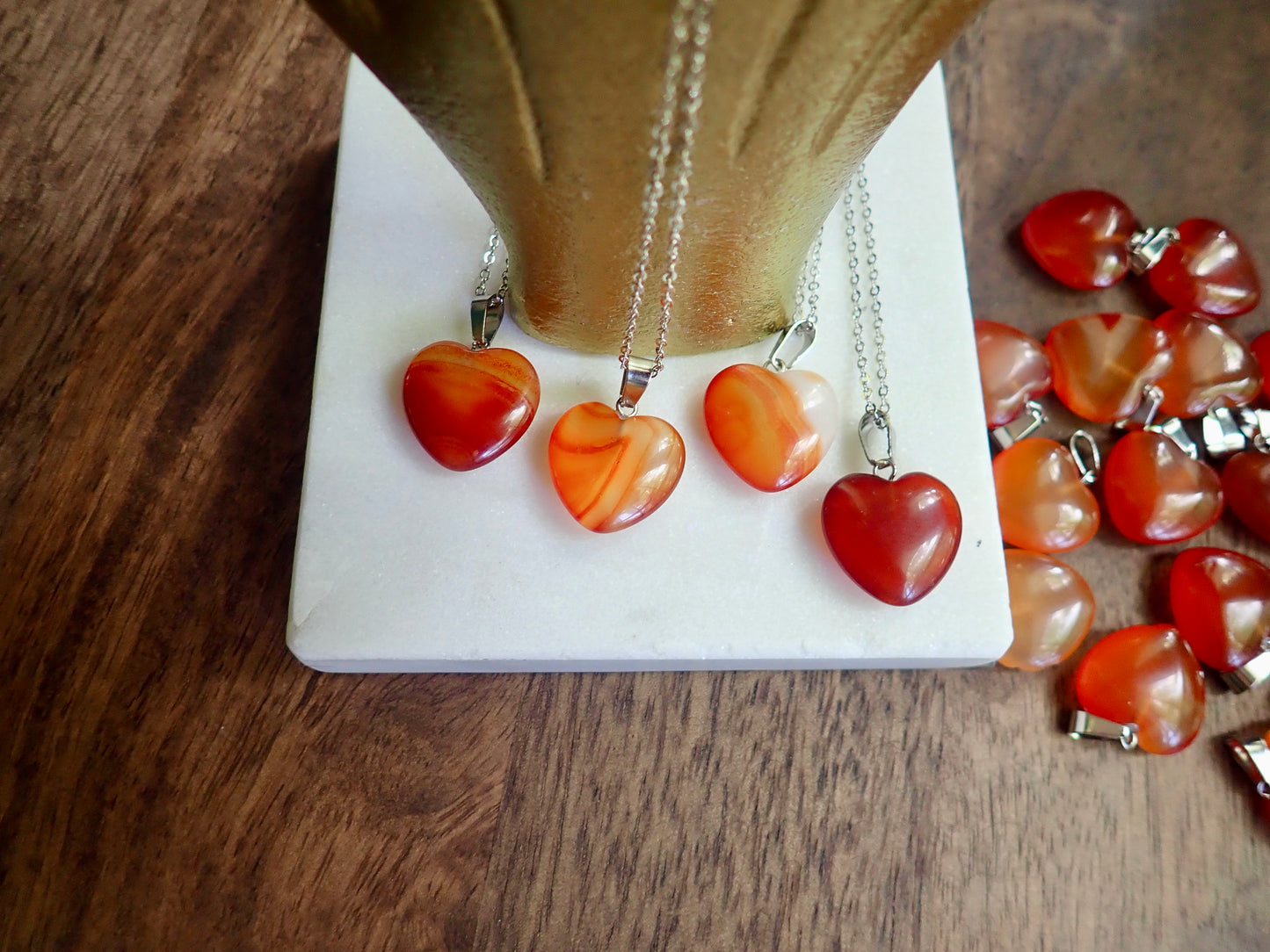 Eros Carnelian Heart Necklace