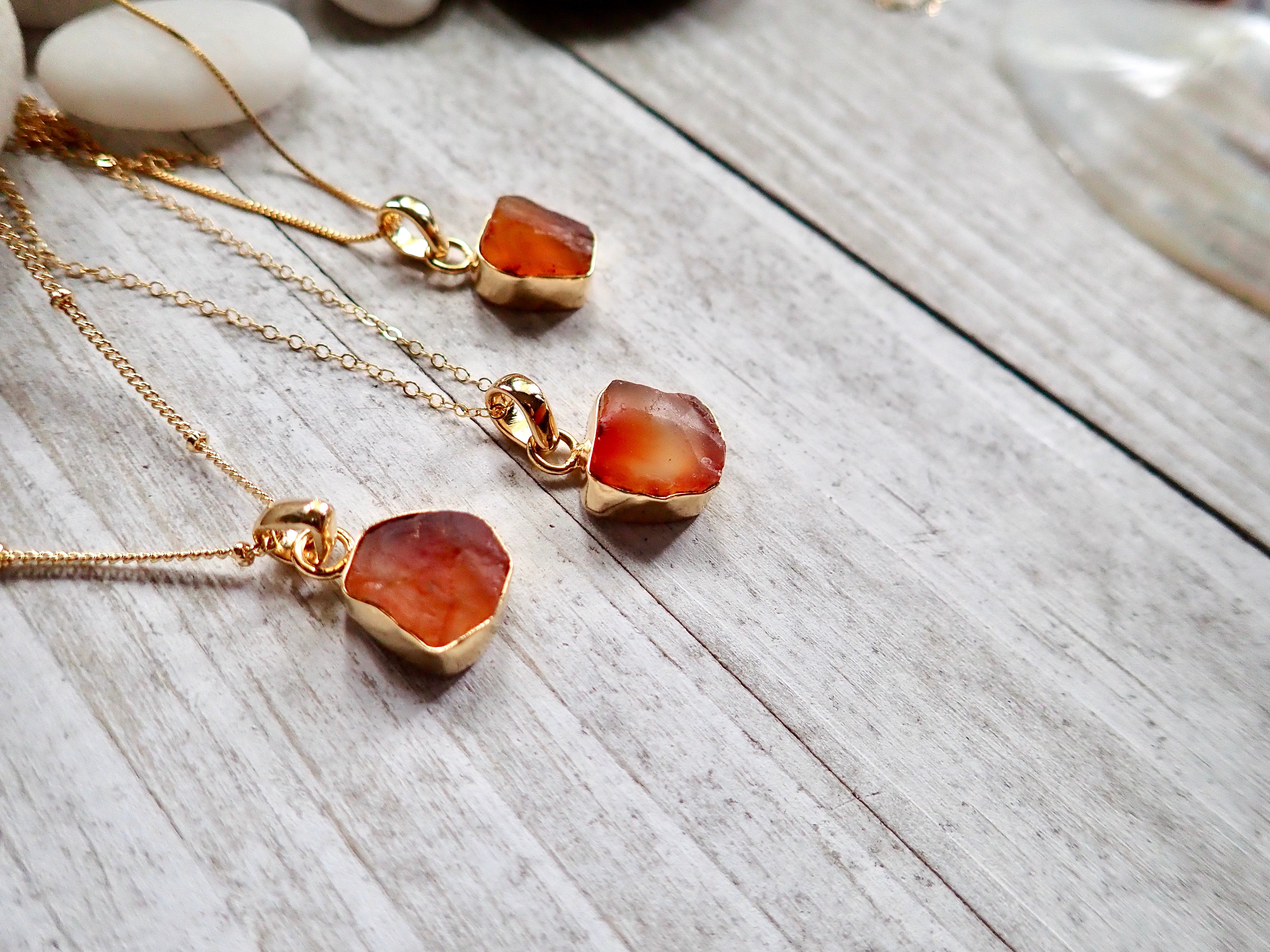 Carnelian deals stone necklace