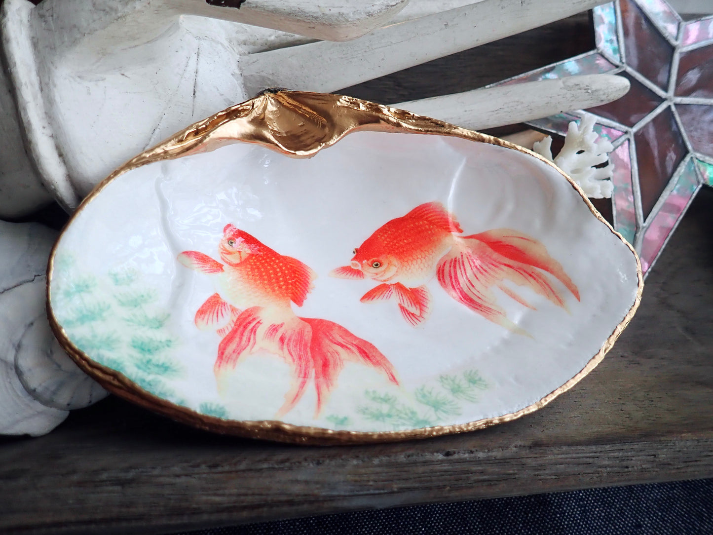 Japanese Gold Fish Ring Dish