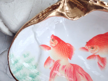 Japanese Gold Fish Ring Dish