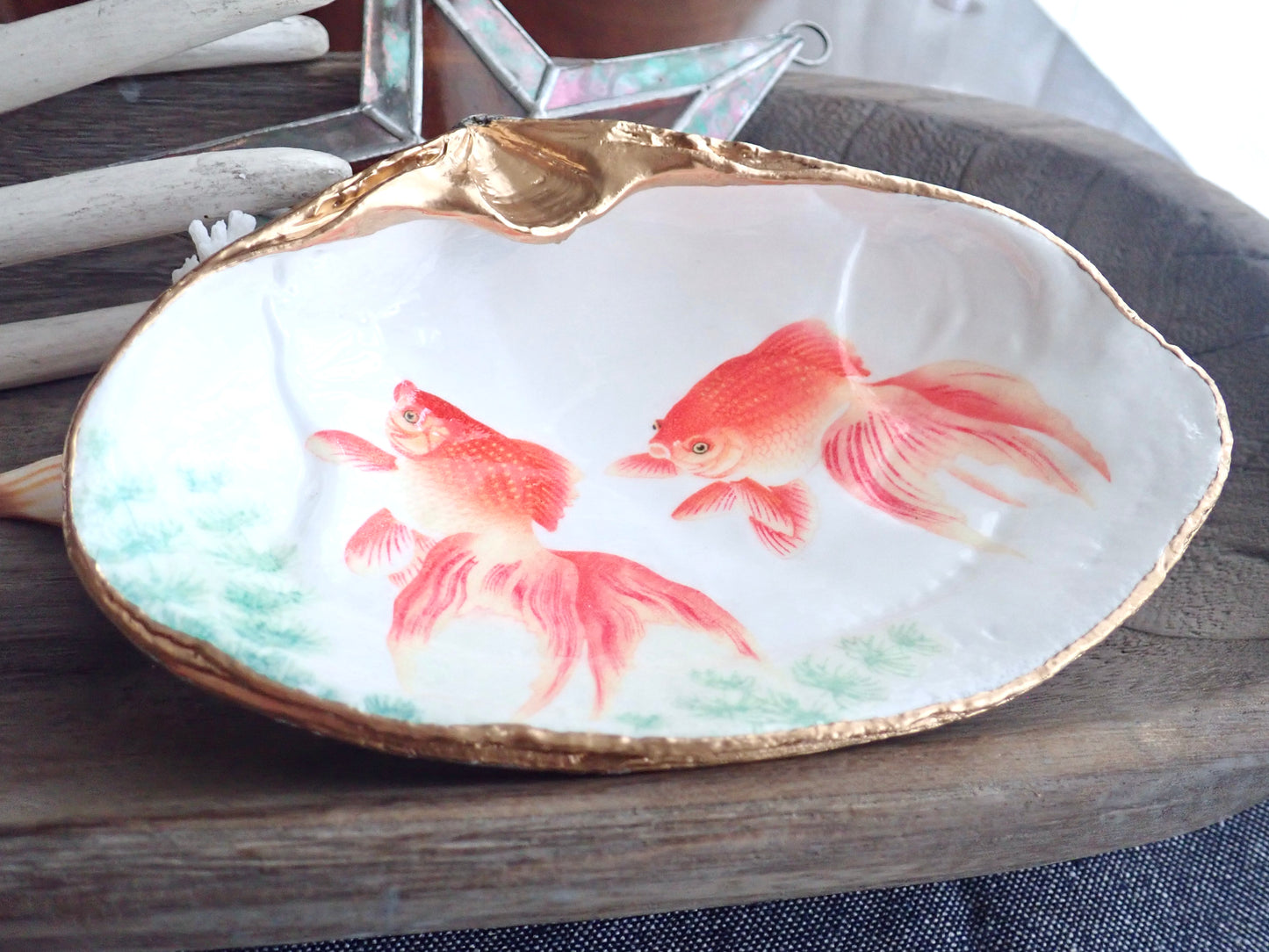 Japanese Gold Fish Ring Dish