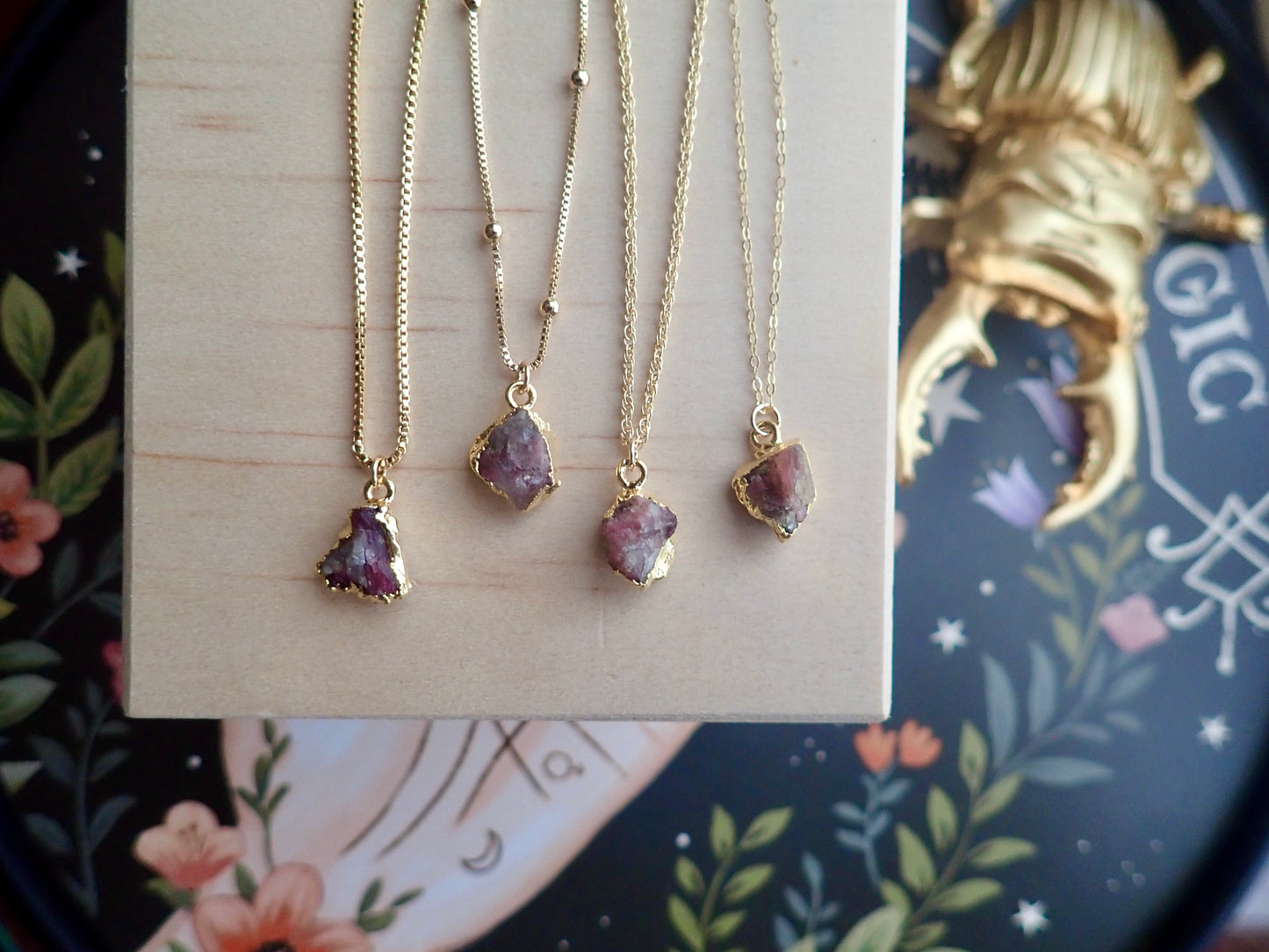 Plato Pink Tourmaline Necklace