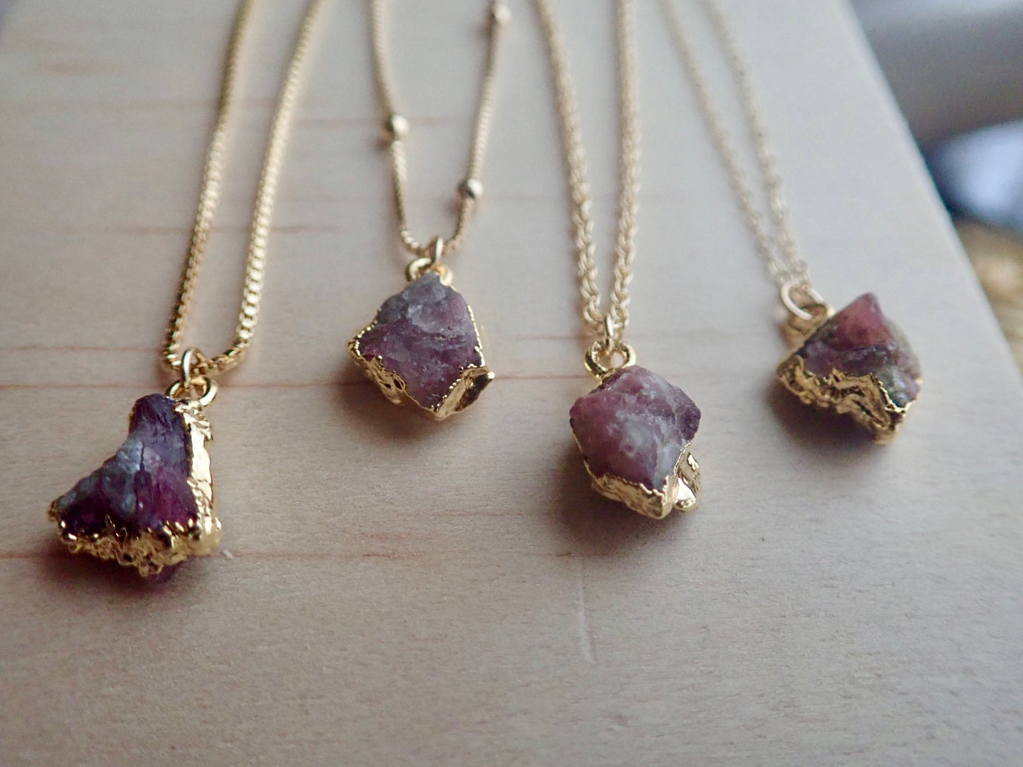 Plato Pink Tourmaline Necklace