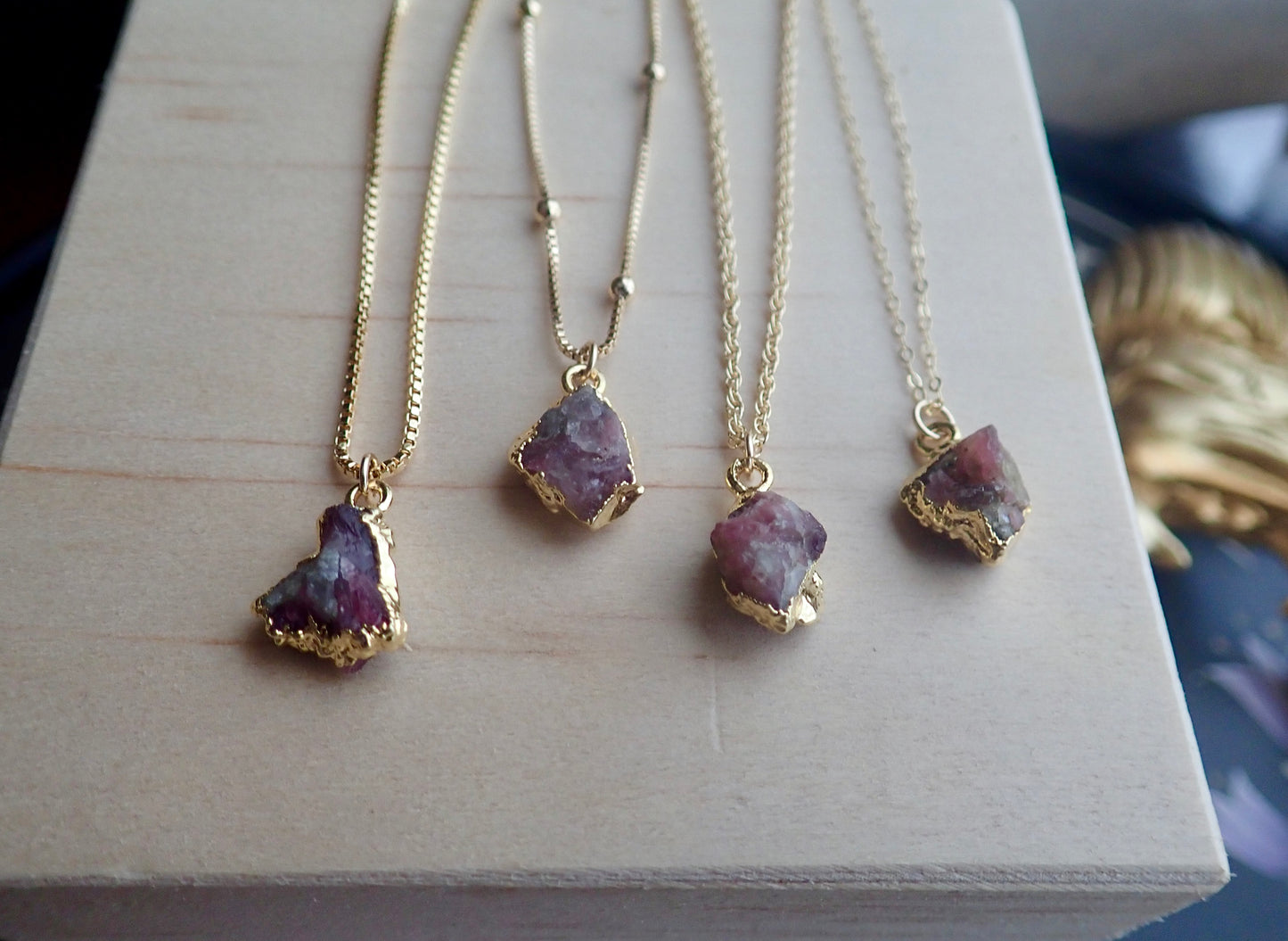 Plato Pink Tourmaline Necklace