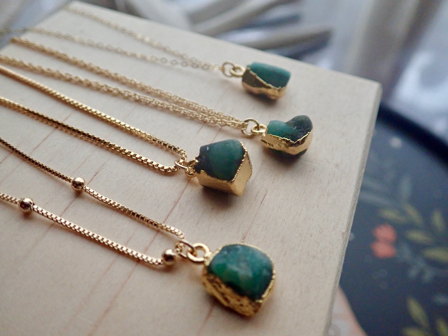Eos Emerald  Necklace