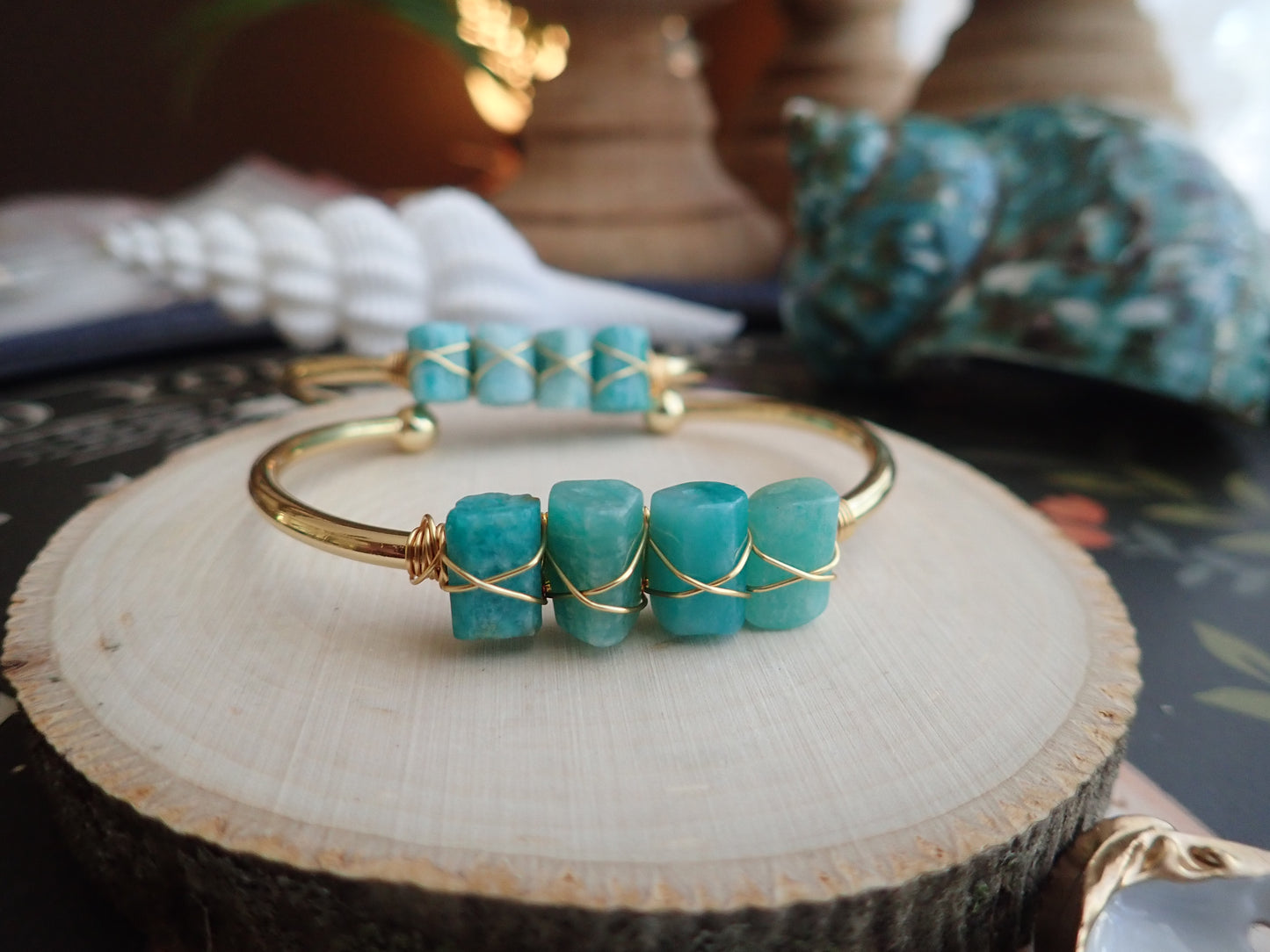 Angie Amazonite Bangle Bracelet