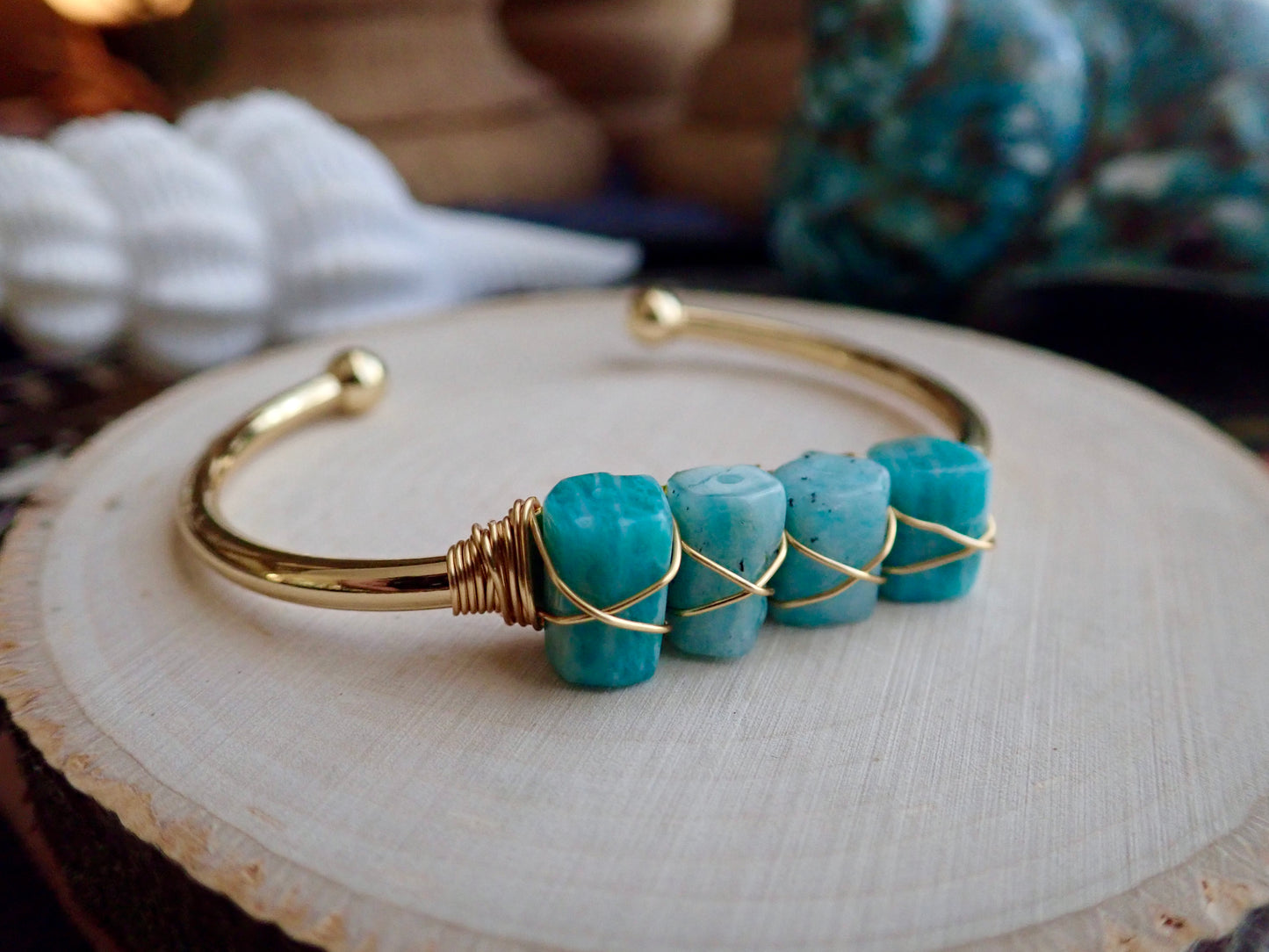 Angie Amazonite Bangle Bracelet