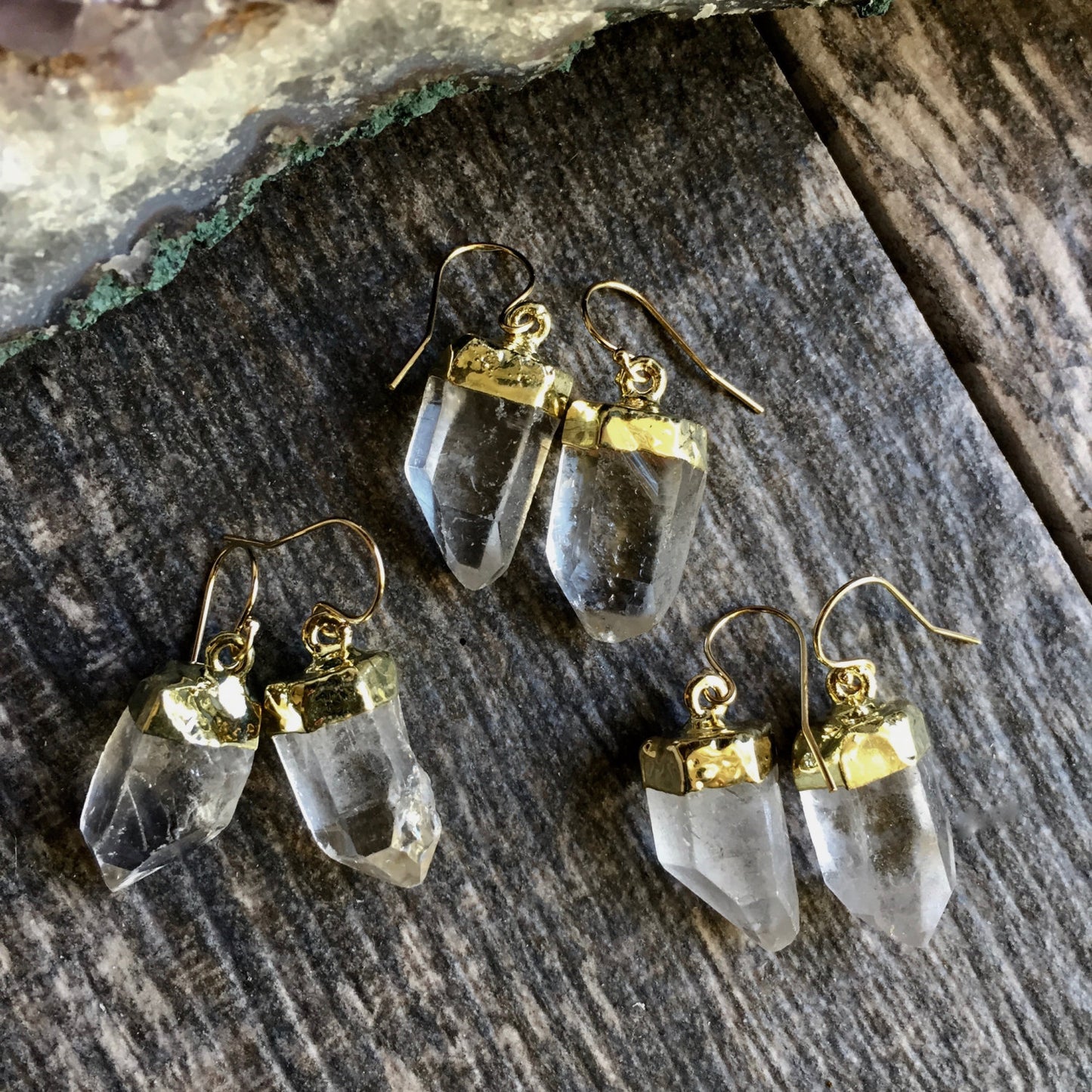 Claro Raw Crystal Earrings