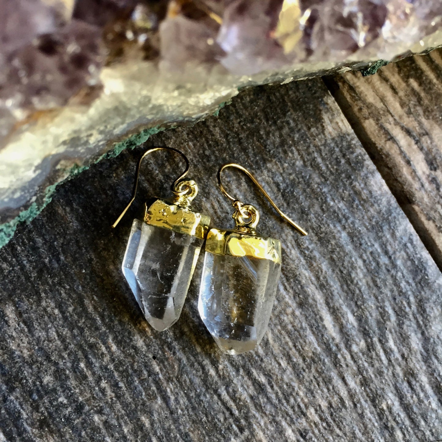 Claro Raw Crystal Earrings