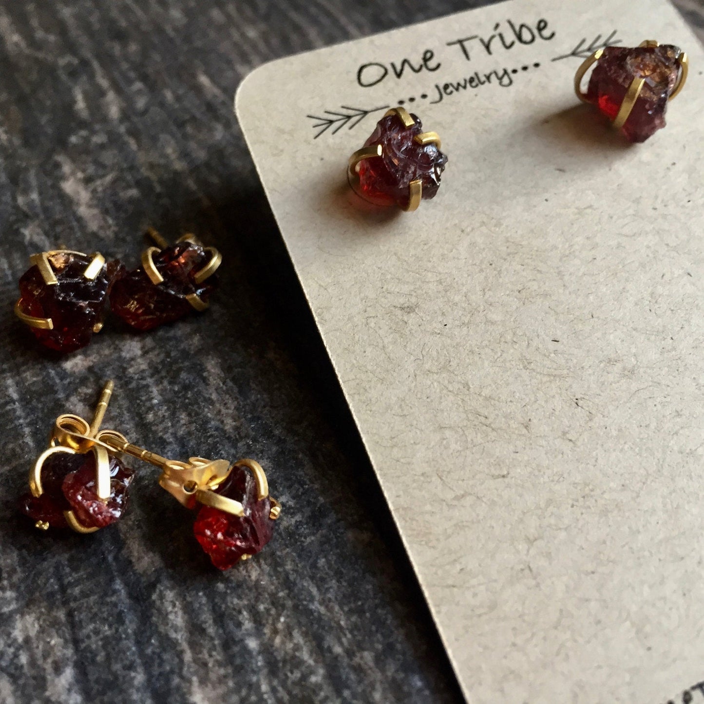 Galina Garnet Studs