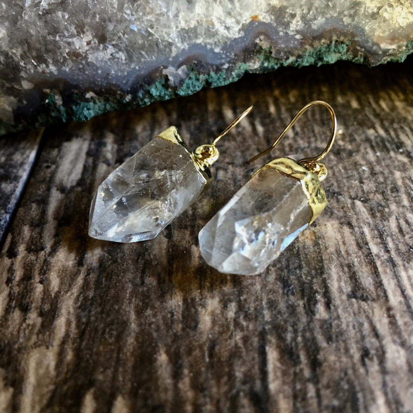 Claro Raw Crystal Earrings