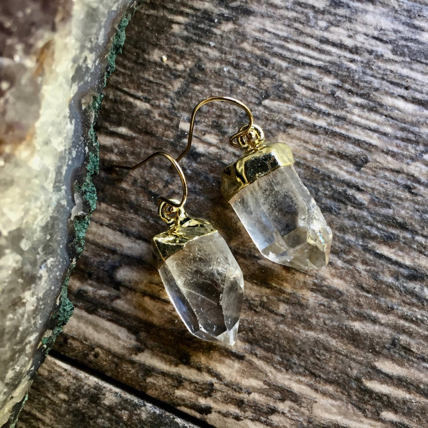 Claro Raw Crystal Earrings