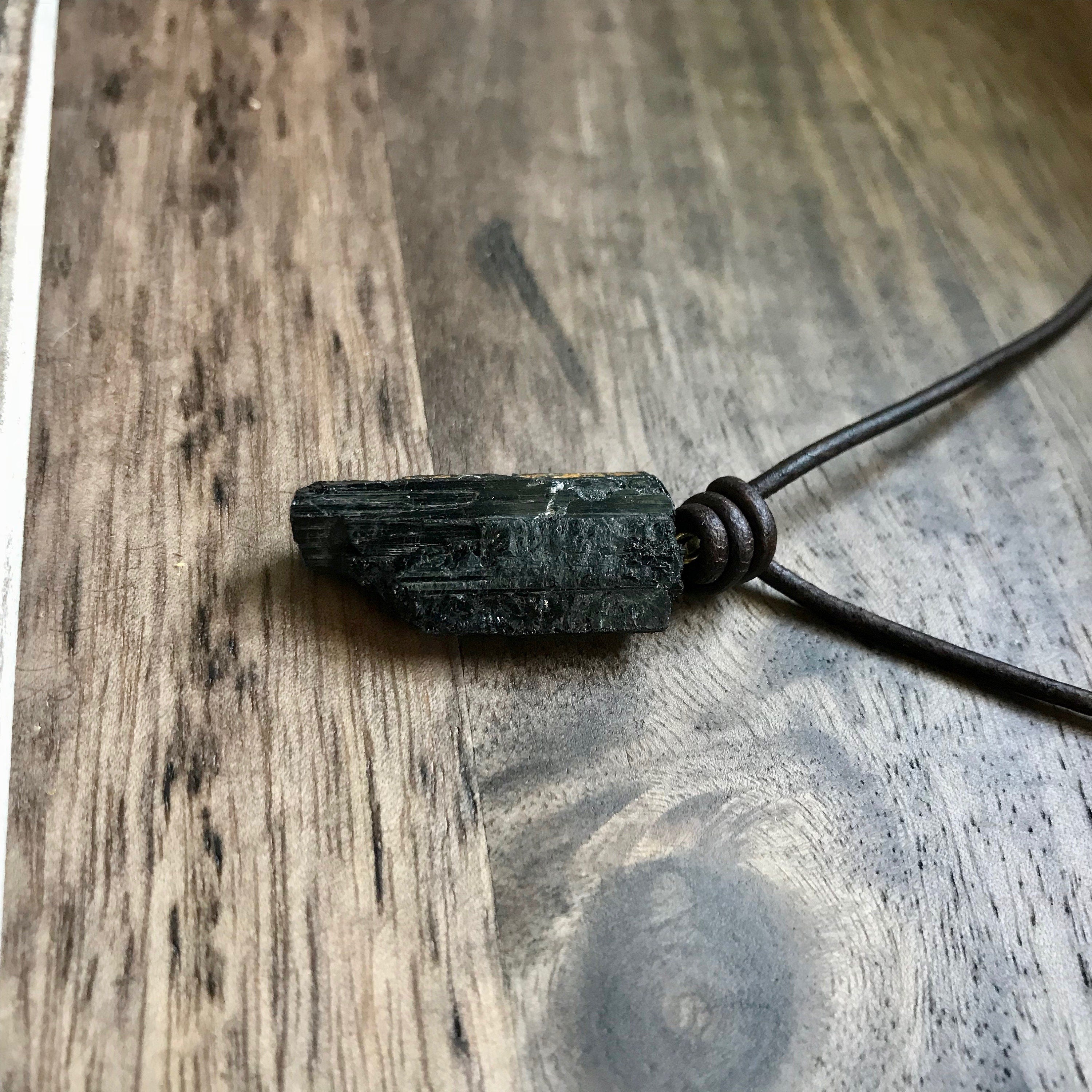 Black Tourmaline Necklace Pendant Copper Wire Wrapped EMF Gemstone  Protection | eBay