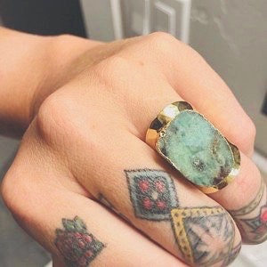 Jeli Jade Ring Gold