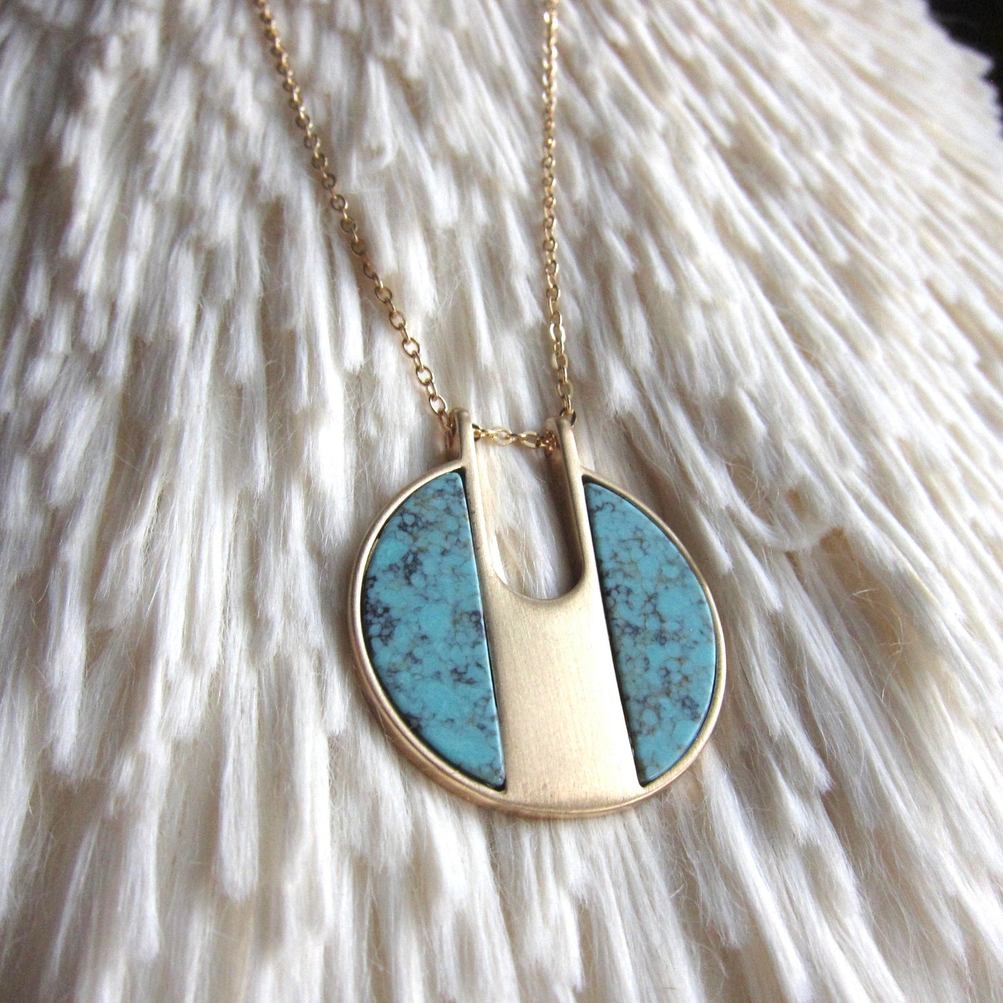 Turquoise Necklace Gold,Geometric Layering Necklace,Turquoise Jewelry,Geometric Turquoise Necklace,Faux Turquoise ,Boho Womens Jewelry