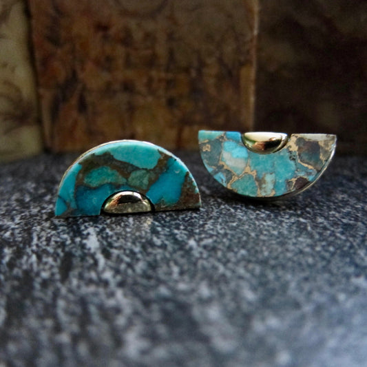 Half Moon Turquoise  Earrings