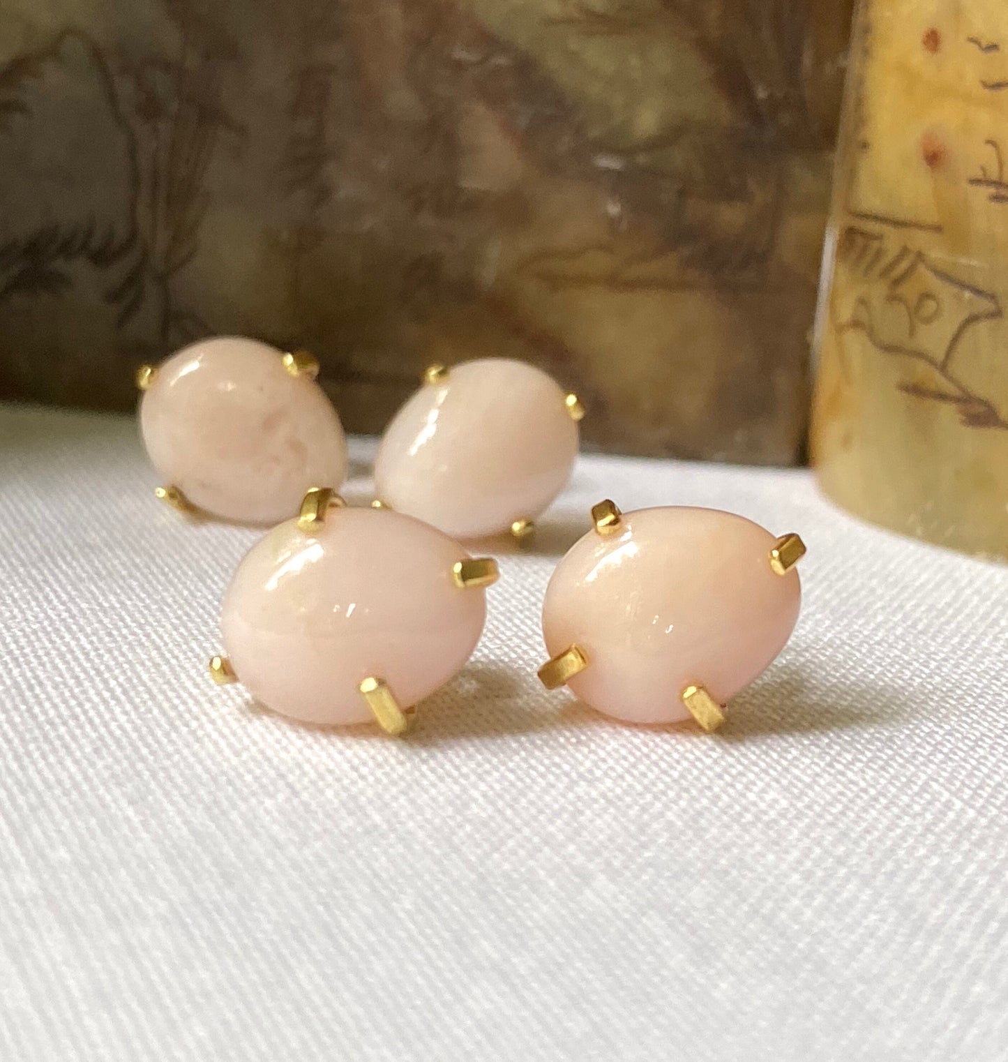 Peruvian Opal Stud Earrings