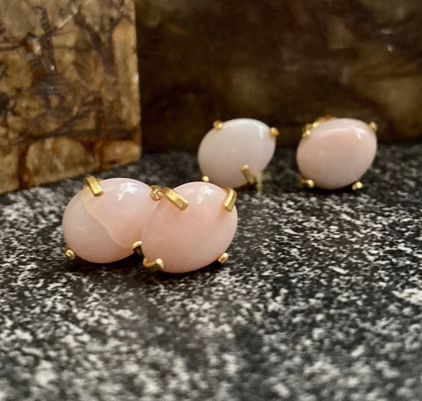 Peruvian Opal Stud Earrings