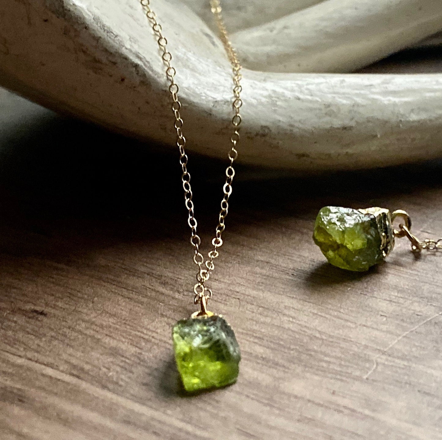 Positana Raw Peridot Necklace