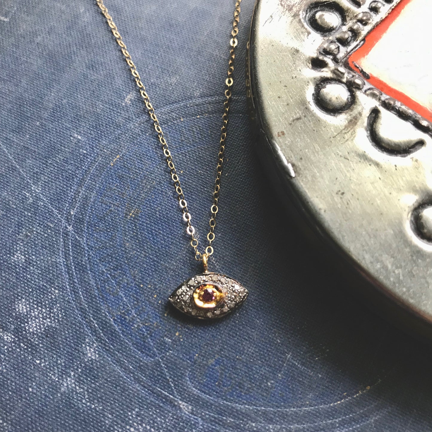 The Omni Pave Diamond Evil Eye Necklace