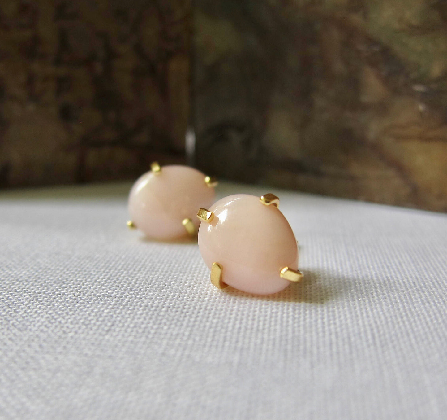 Peruvian Opal Stud Earrings