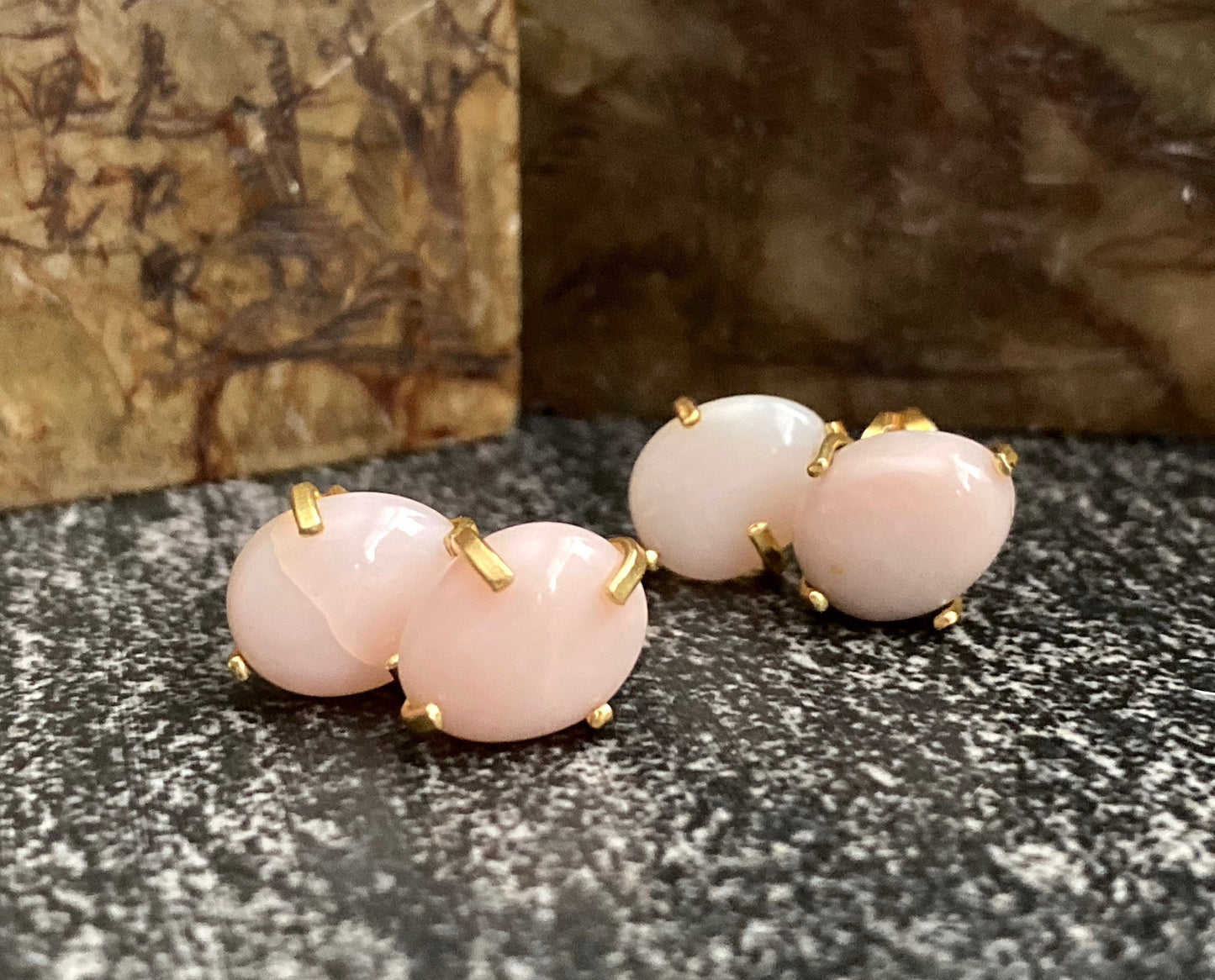 Peruvian Opal Stud Earrings