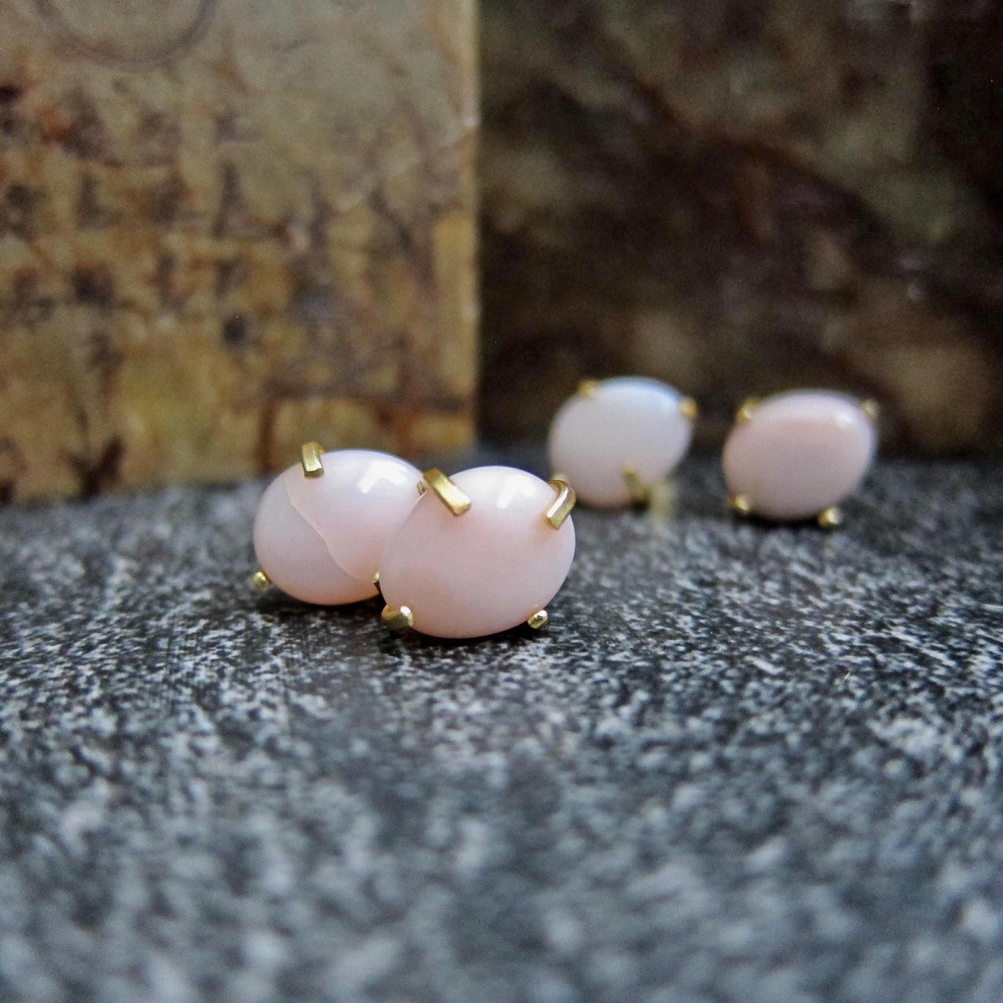 Peruvian Opal Stud Earrings