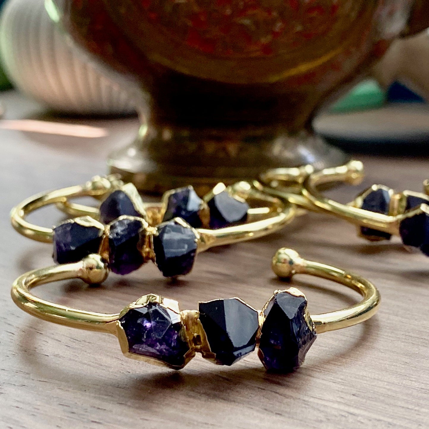 The Athena Amethyst Bangle