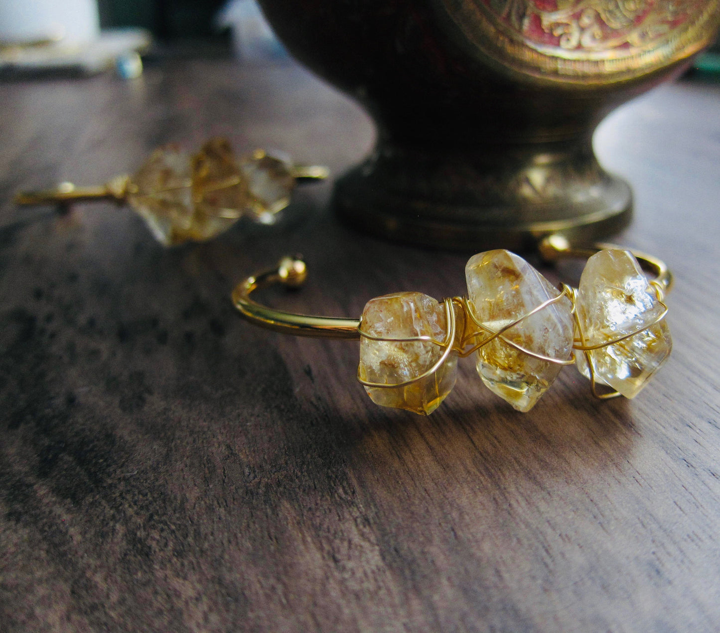 Heliopolis Citrine Bangle Bracelet