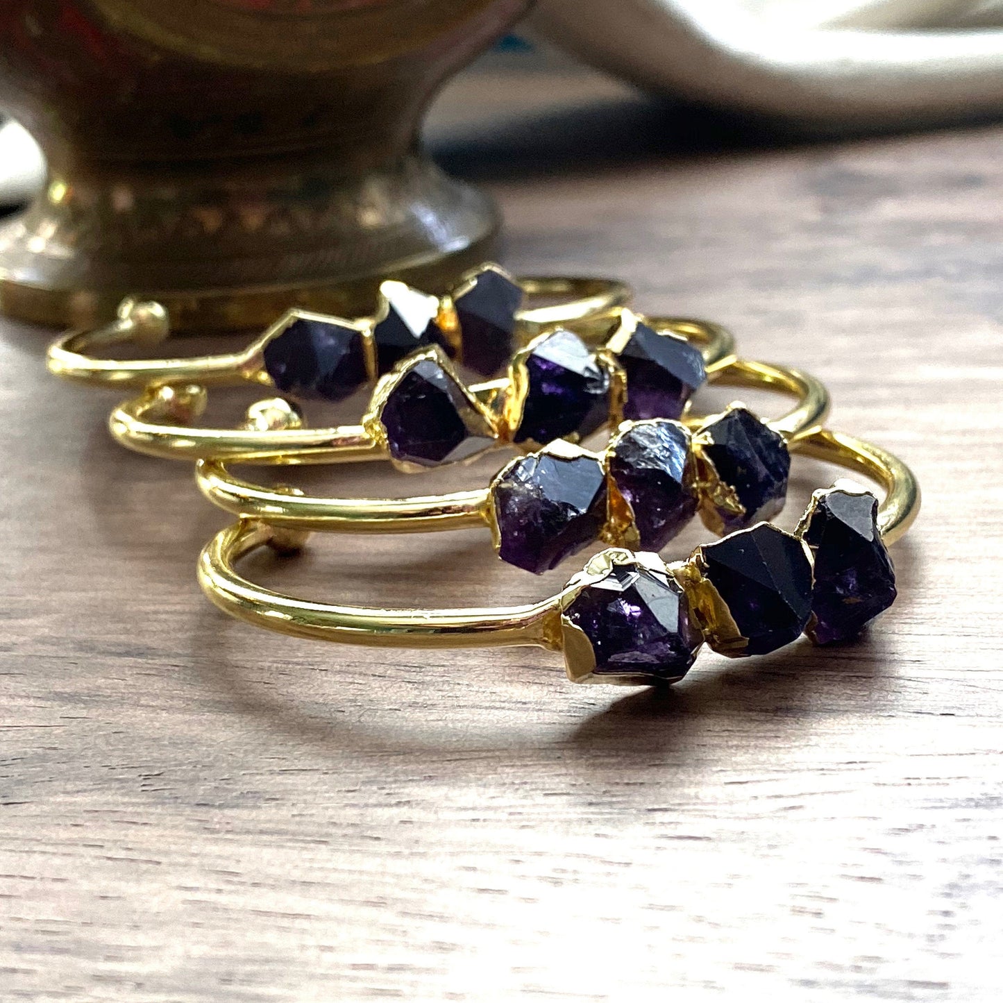 The Athena Amethyst Bangle