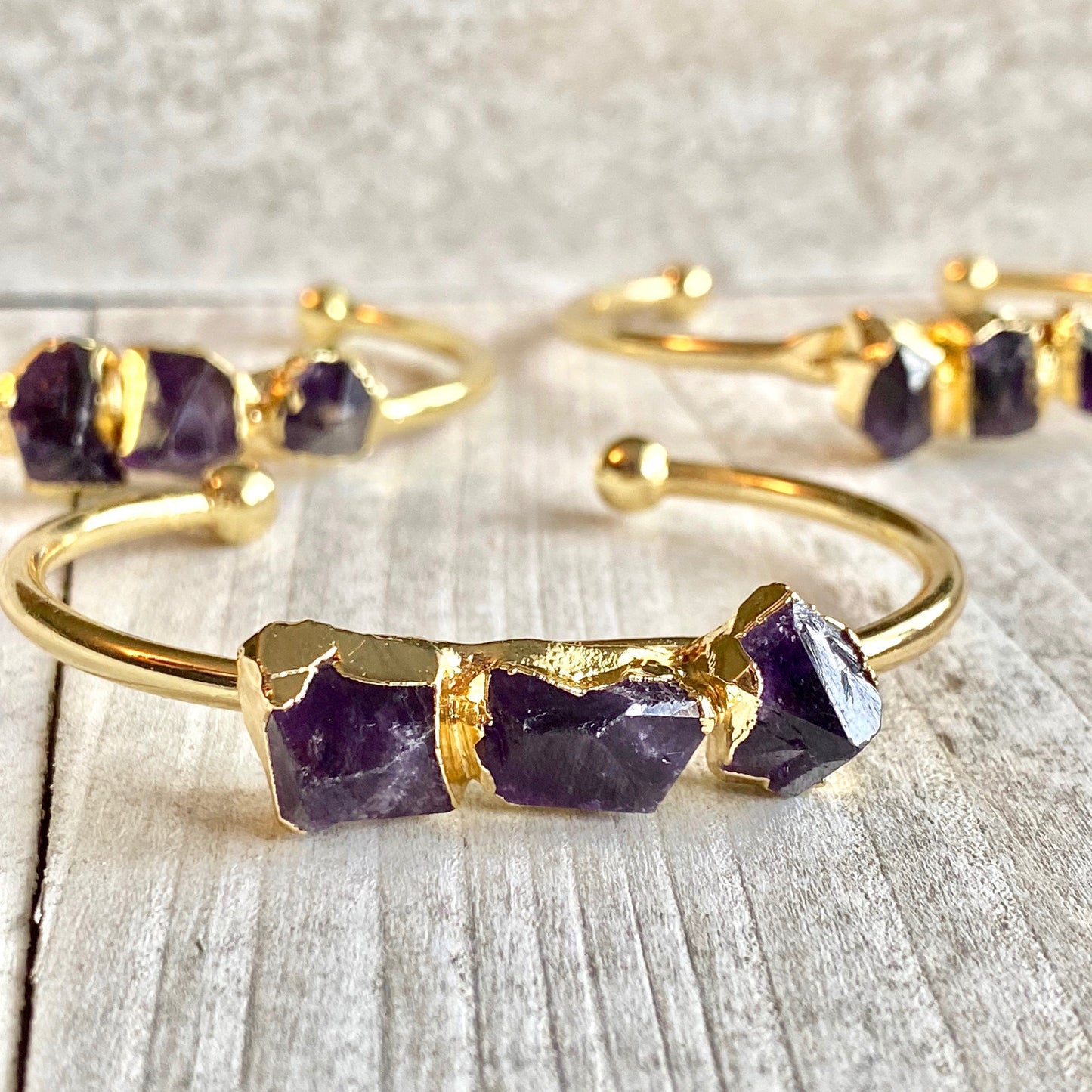 The Athena Amethyst Bangle