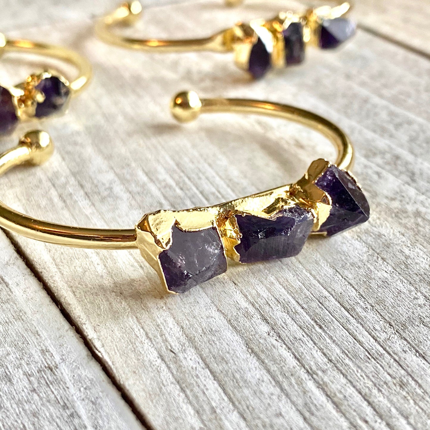 The Athena Amethyst Bangle