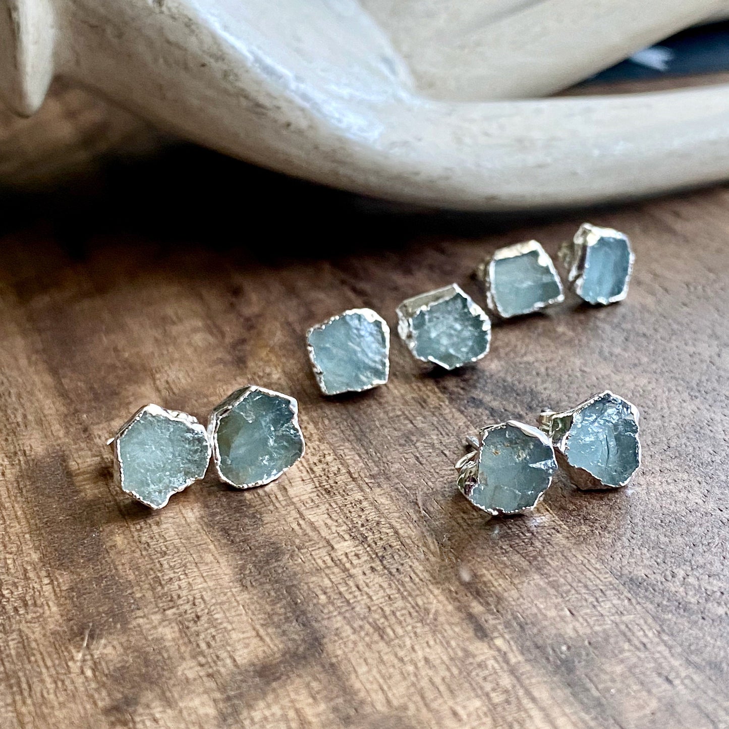 Argento Aquamarine Earrings in Silver