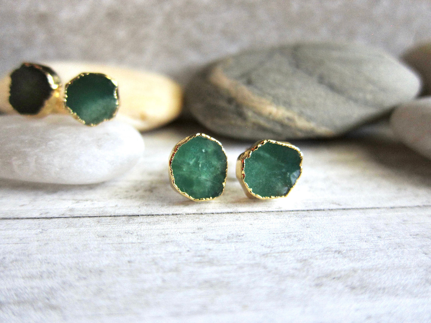 Callie Chrysoprase Stud Earrings