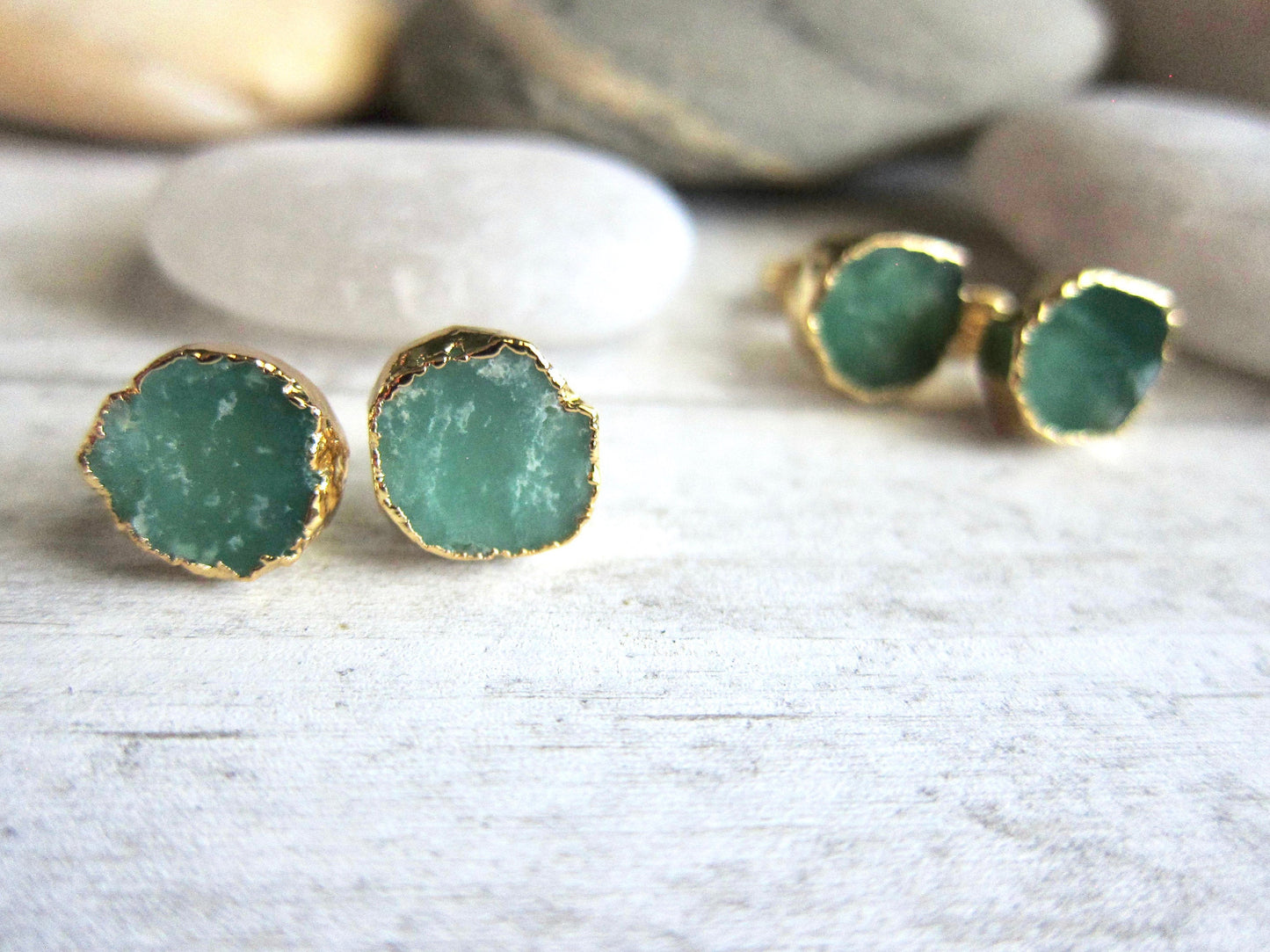 Callie Chrysoprase Stud Earrings