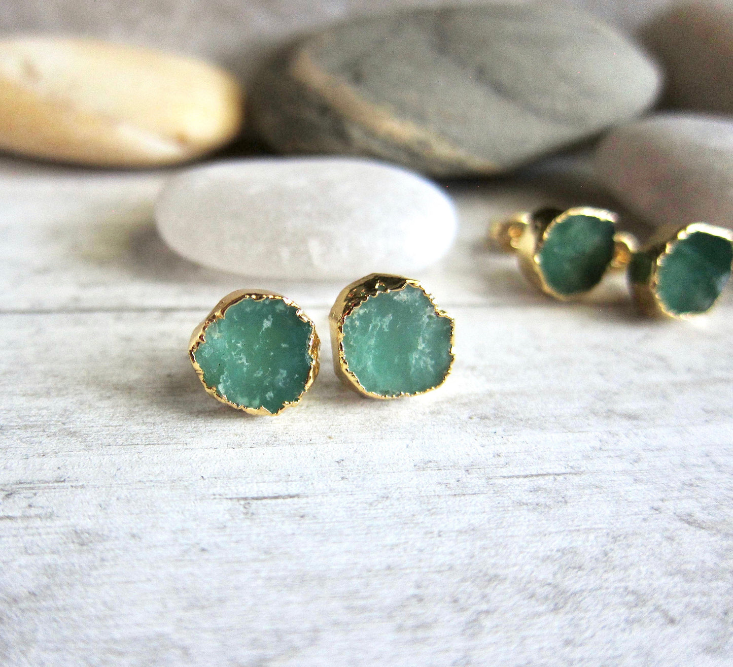 Callie Chrysoprase Stud Earrings