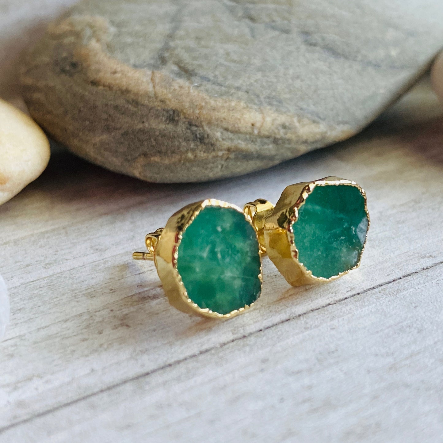 Callie Chrysoprase Stud Earrings