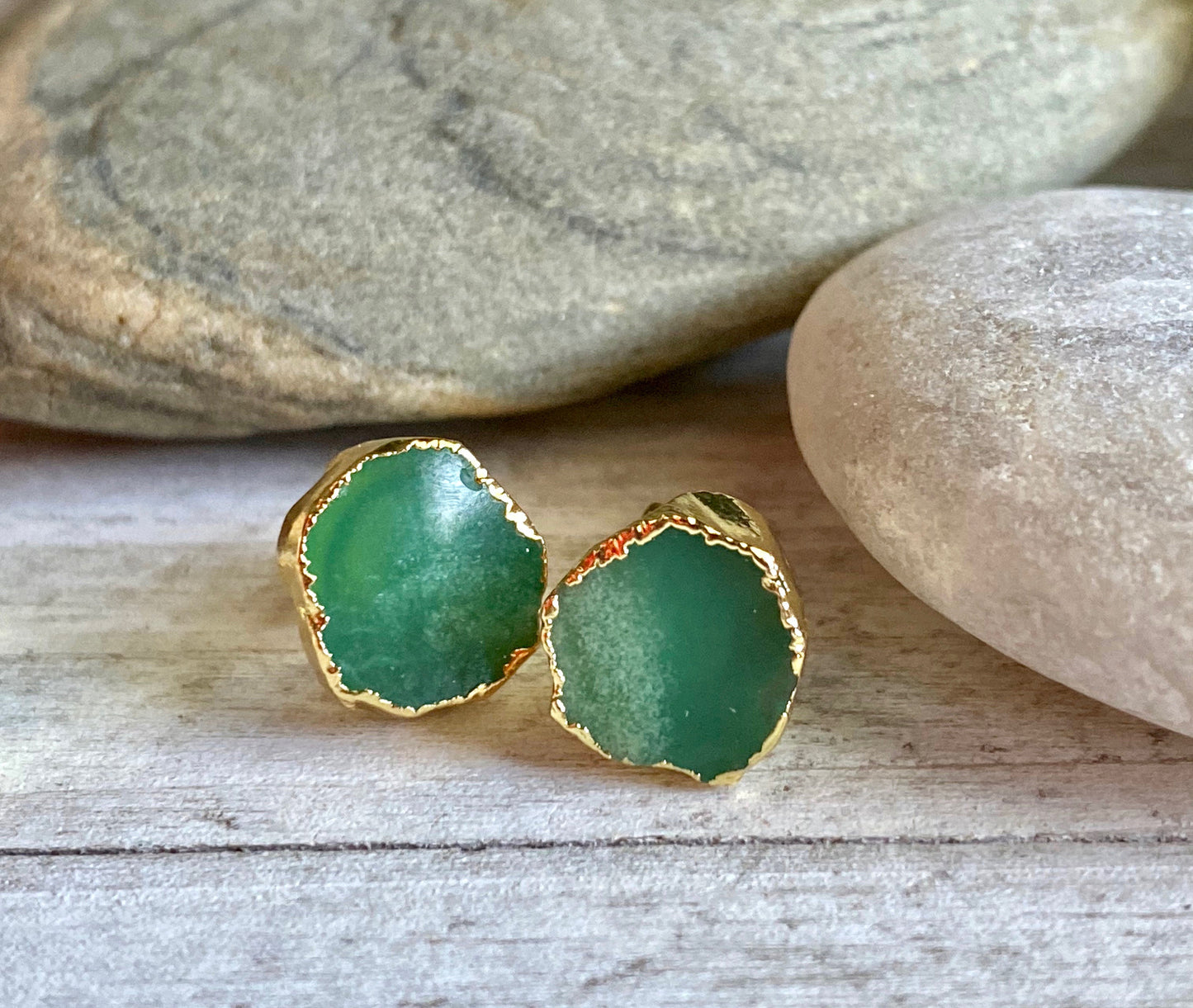 Callie Chrysoprase Stud Earrings