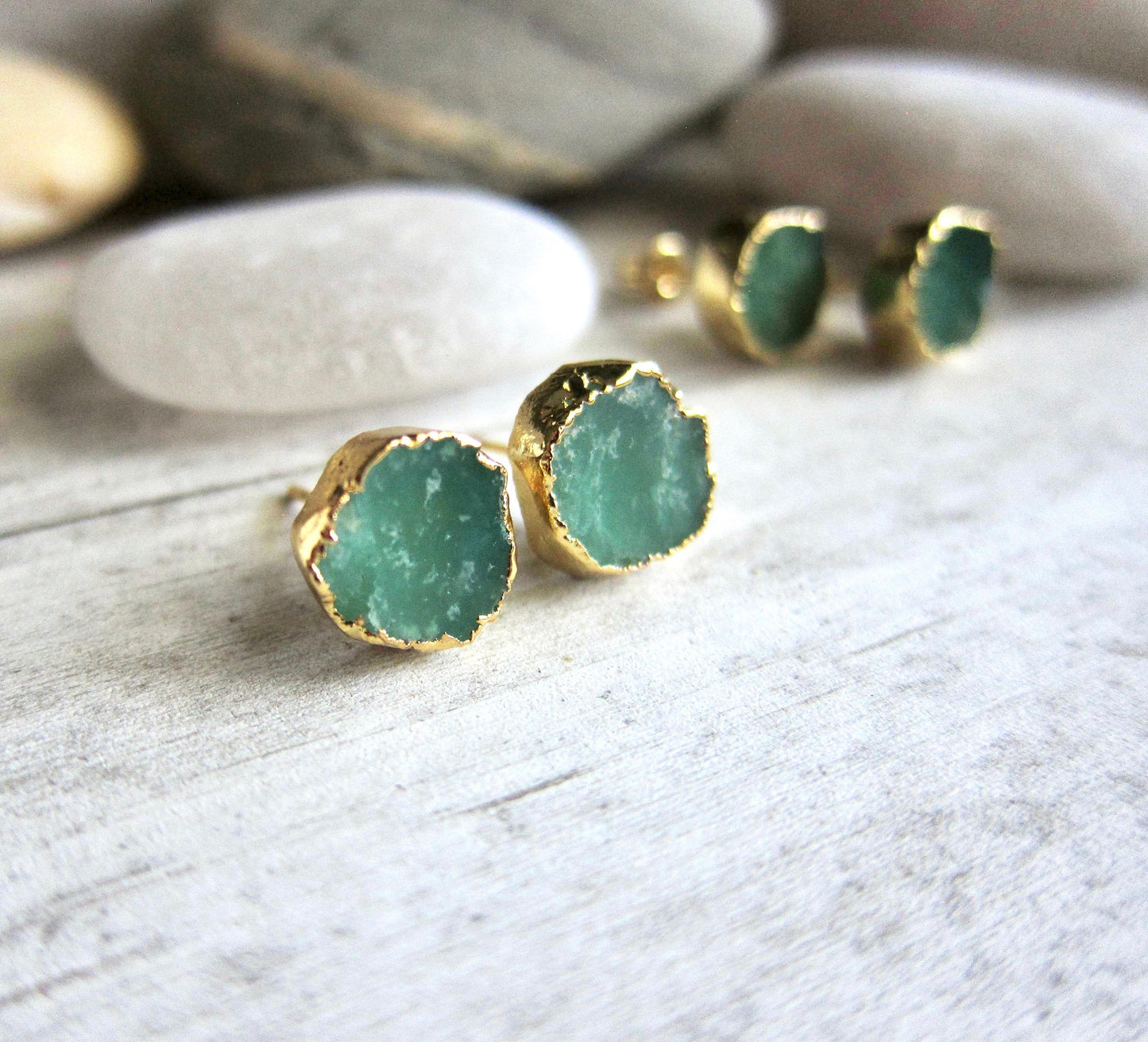 Callie Chrysoprase Stud Earrings