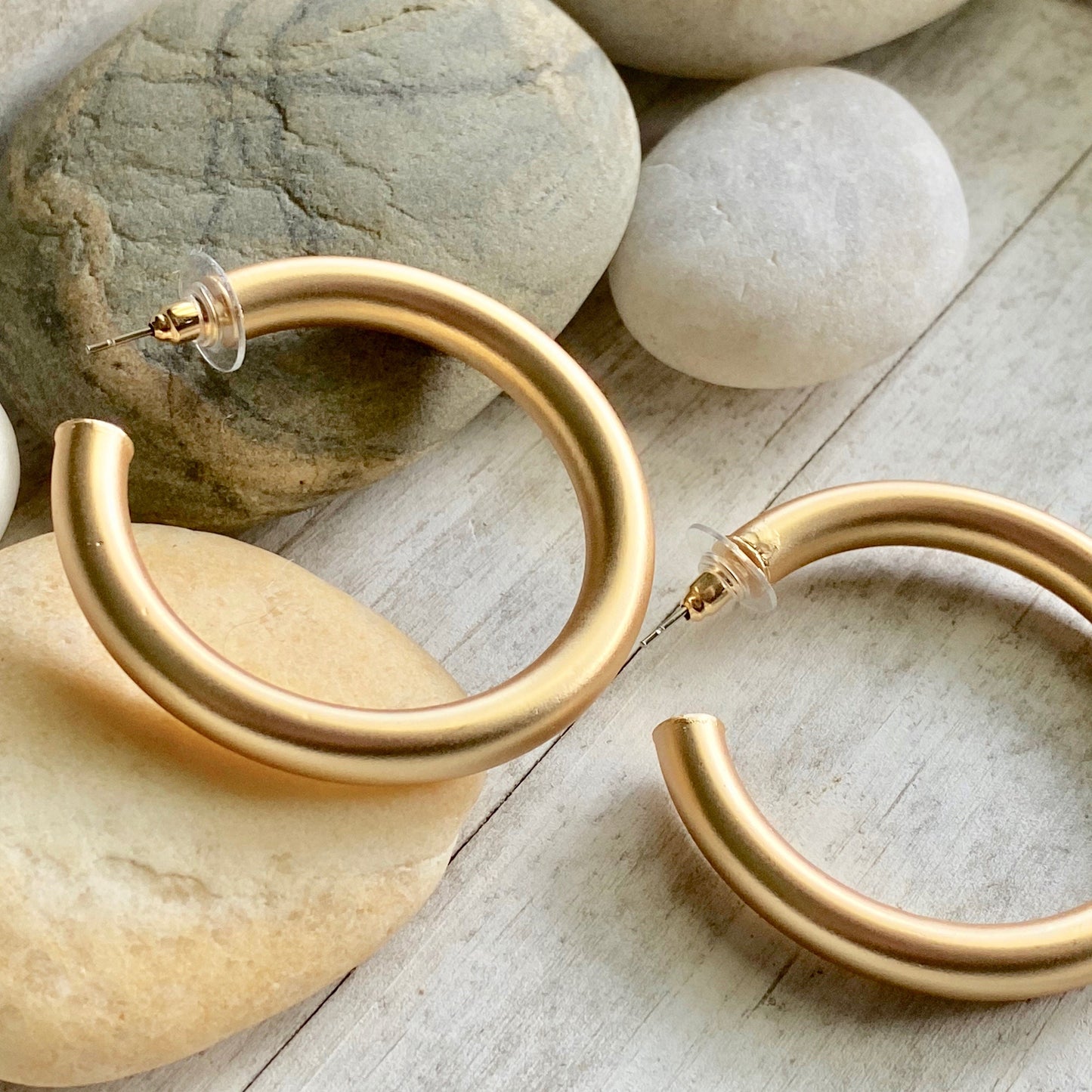 Totally Tubular Gold Hoop Earrings