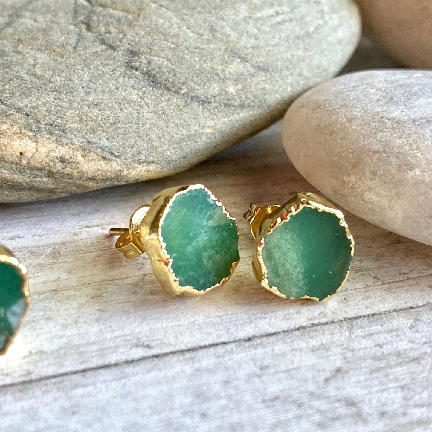 Callie Chrysoprase Stud Earrings