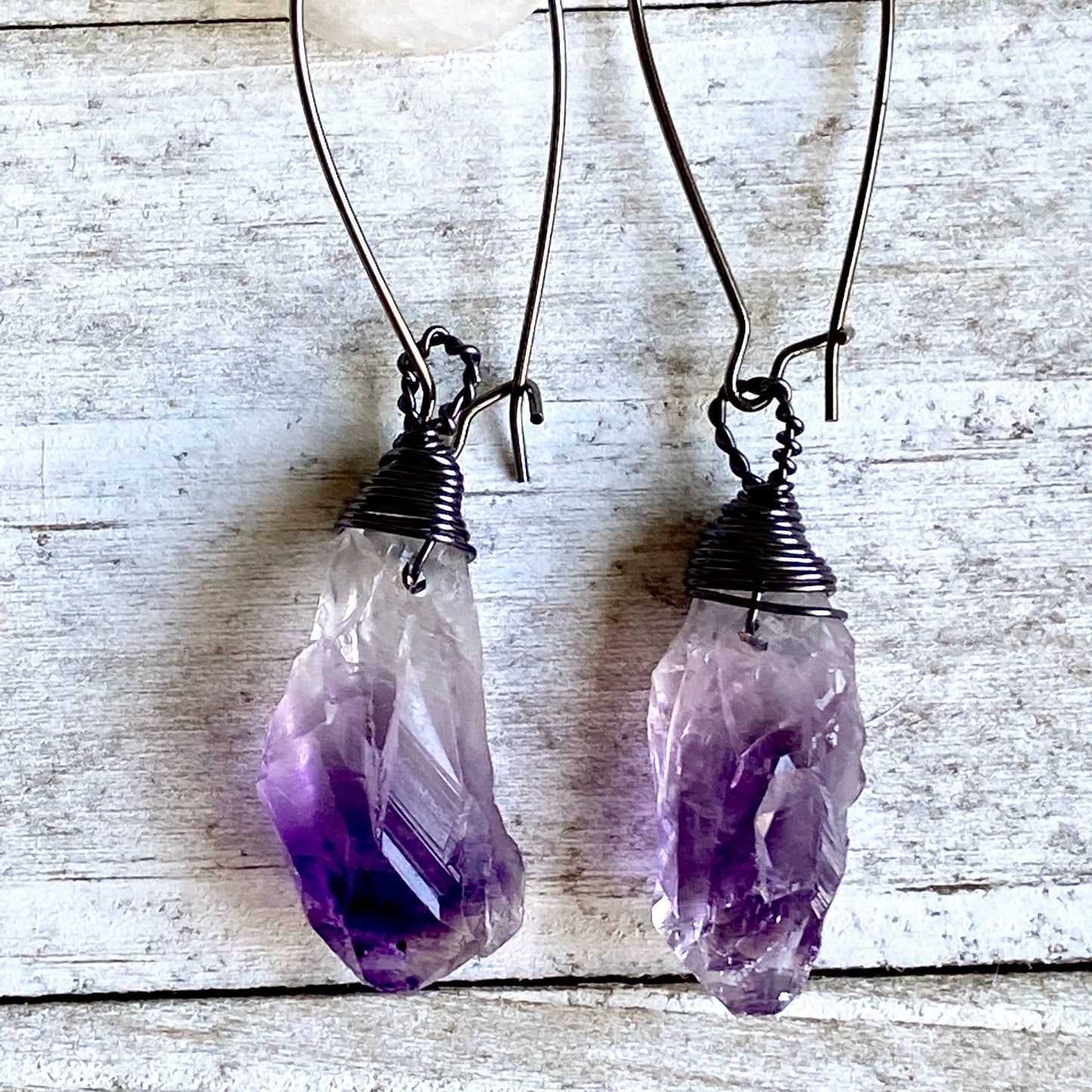 Violet Drops Amethyst Earrings