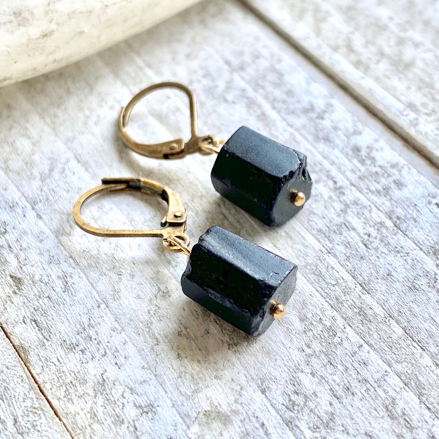 Benjin Black Tourmaline Earrings