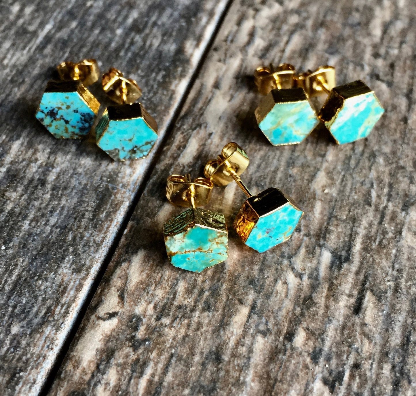 Tesserae Turquoise Stud Earrings