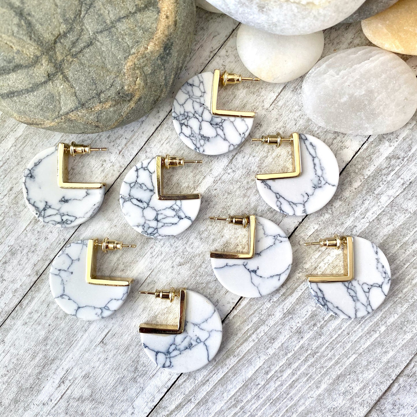 Michaelangelo Marble Earrings