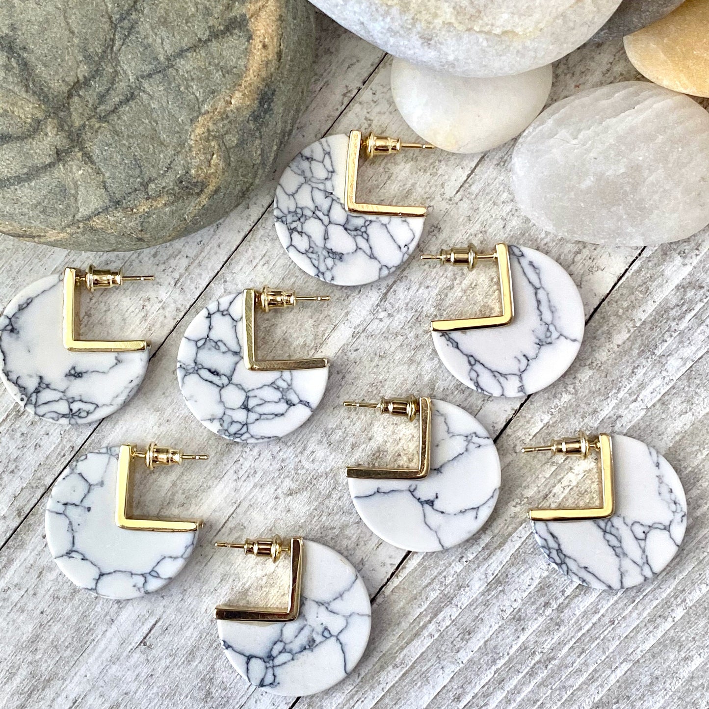 Michaelangelo Marble Earrings