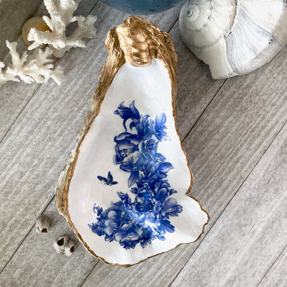 Blue Butterfly Chinoiserie Ring Dish