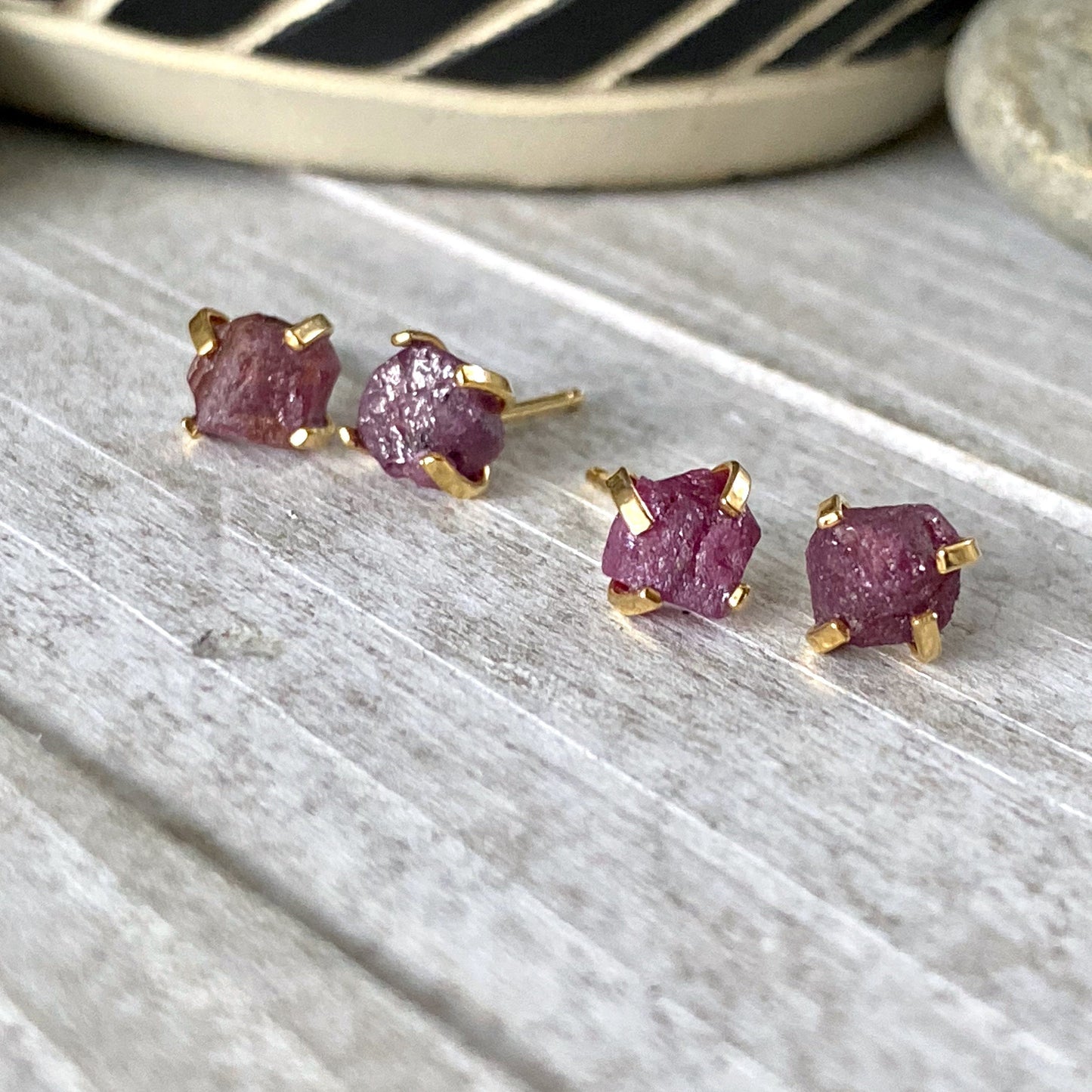 Rollie Dainty Ruby Earrings