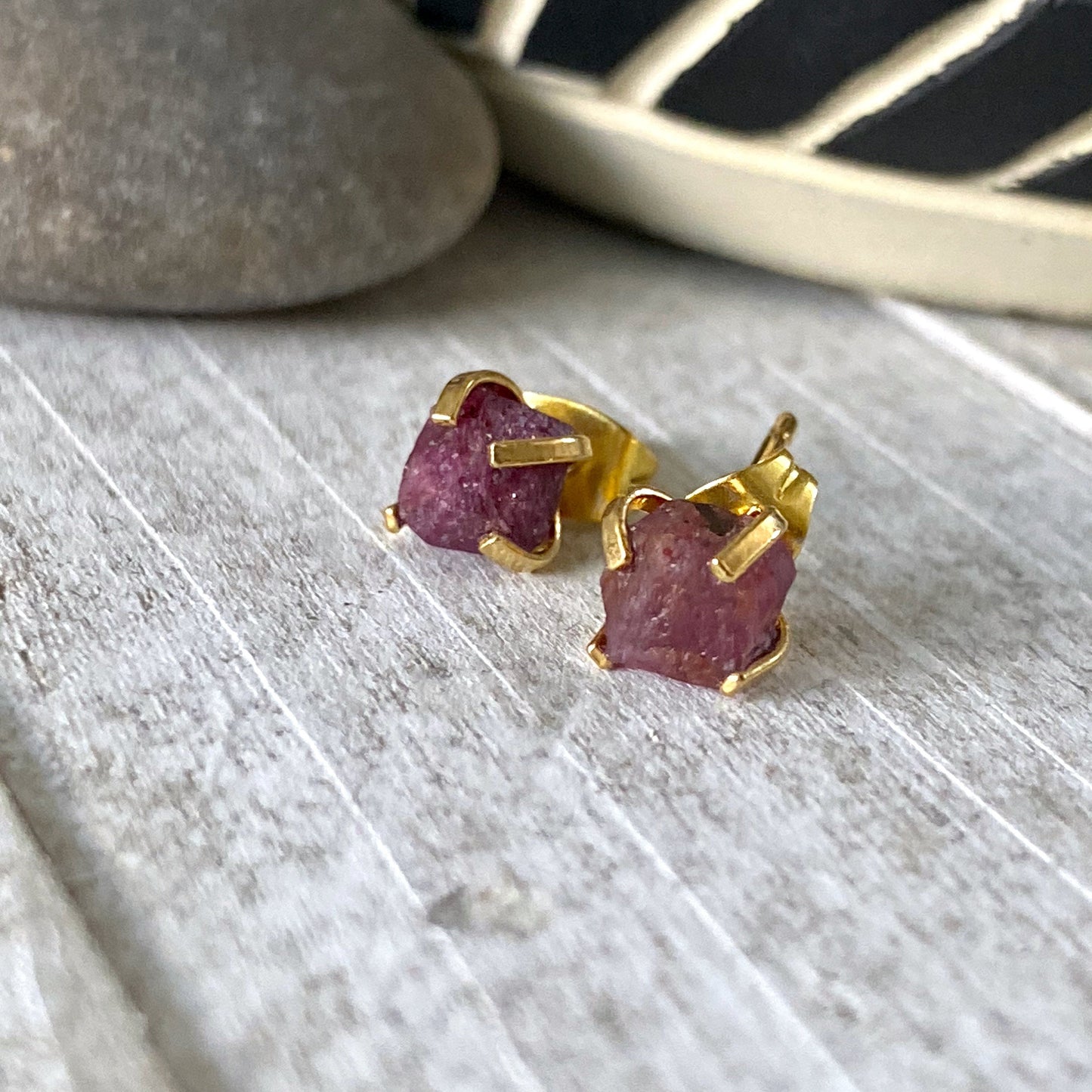 Rollie Dainty Ruby Earrings