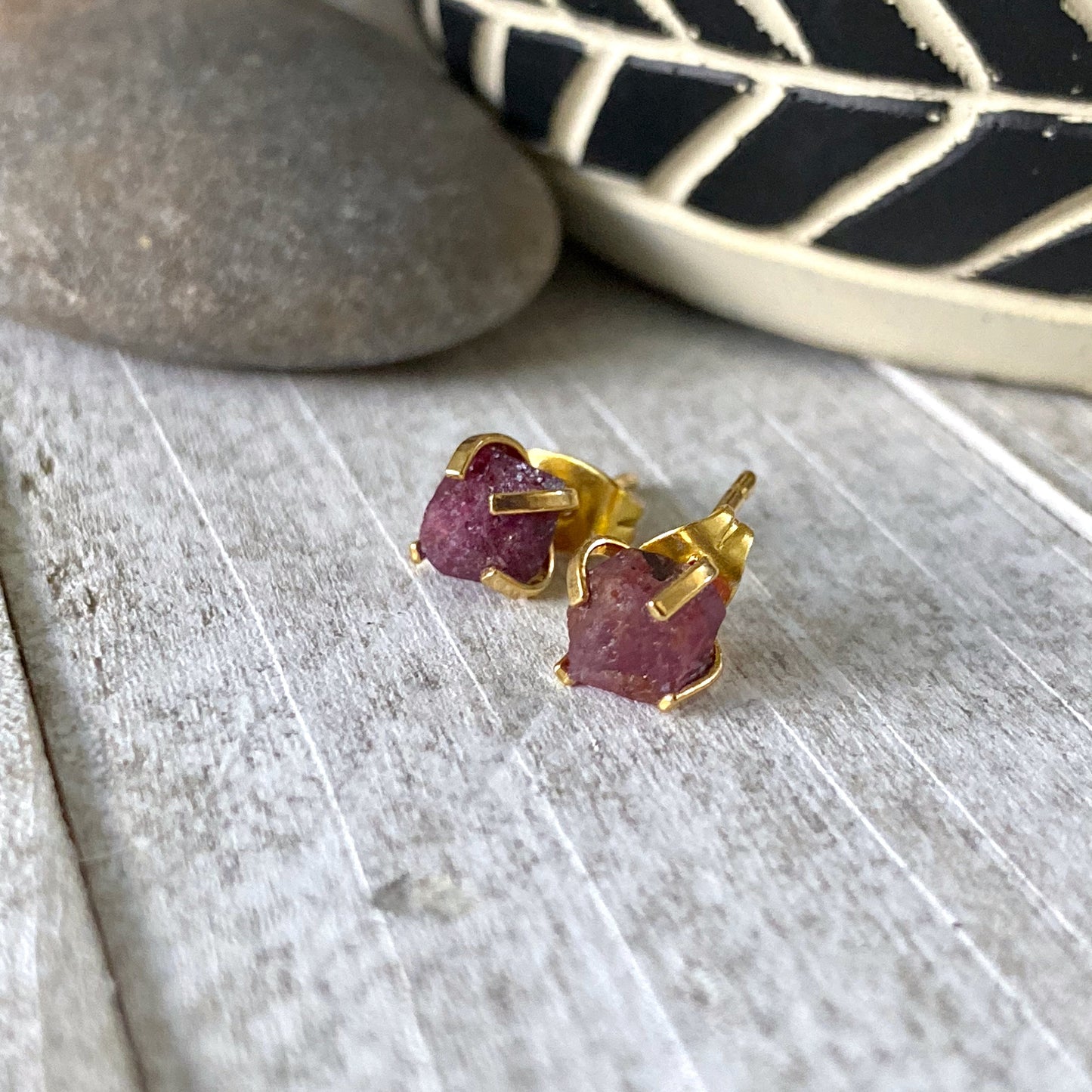 Rollie Dainty Ruby Earrings